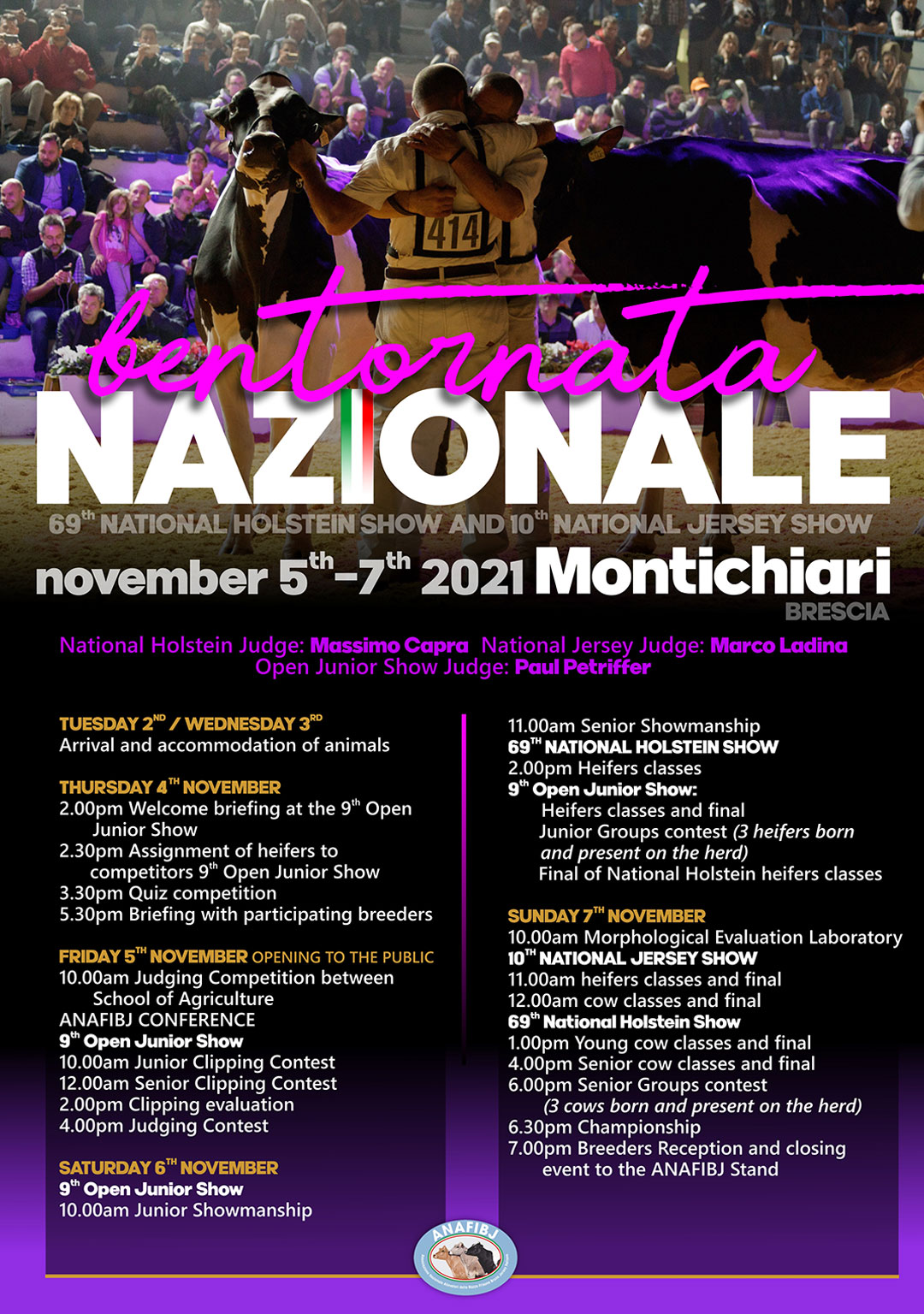 69ª Mostra Nazionale Razza Frisona e 10ª Mostra Nazionale Razza Jersey
