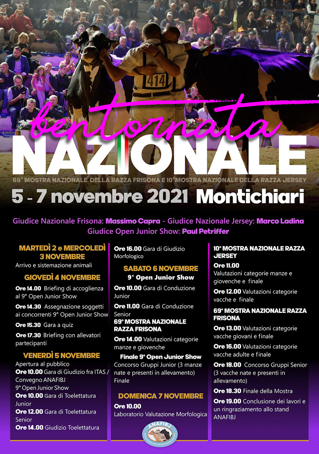 69ª Mostra Nazionale Razza Frisona e 10ª Mostra Nazionale Razza Jersey